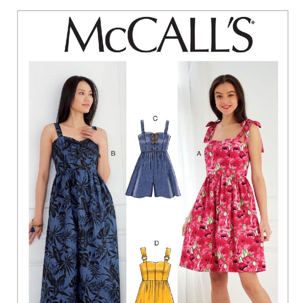 M7778 McCall's Sewing Pattern Misses' Dresses, Romper and Jumpsuit 14-22